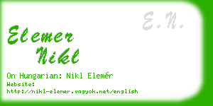 elemer nikl business card